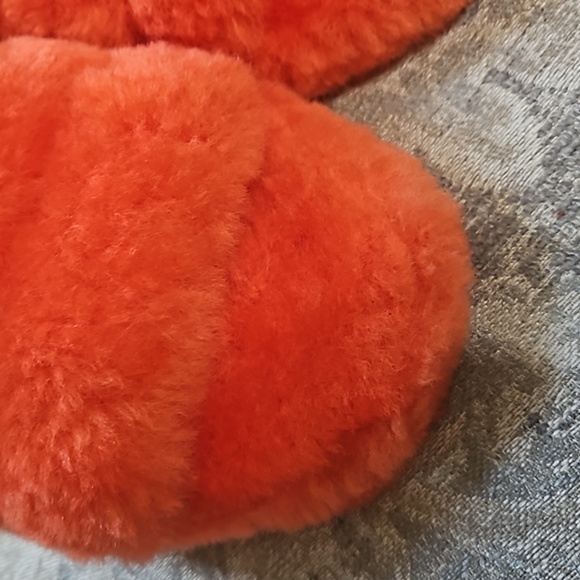 RESERVED JK NWT UGG Plush Fluff Yeah Platform/Slingback Sandles Tangerine Orange - Picture 3 of 12